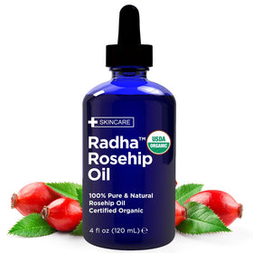 Radha Beauty front bottle 4oz showing label and size for easy identification and trust