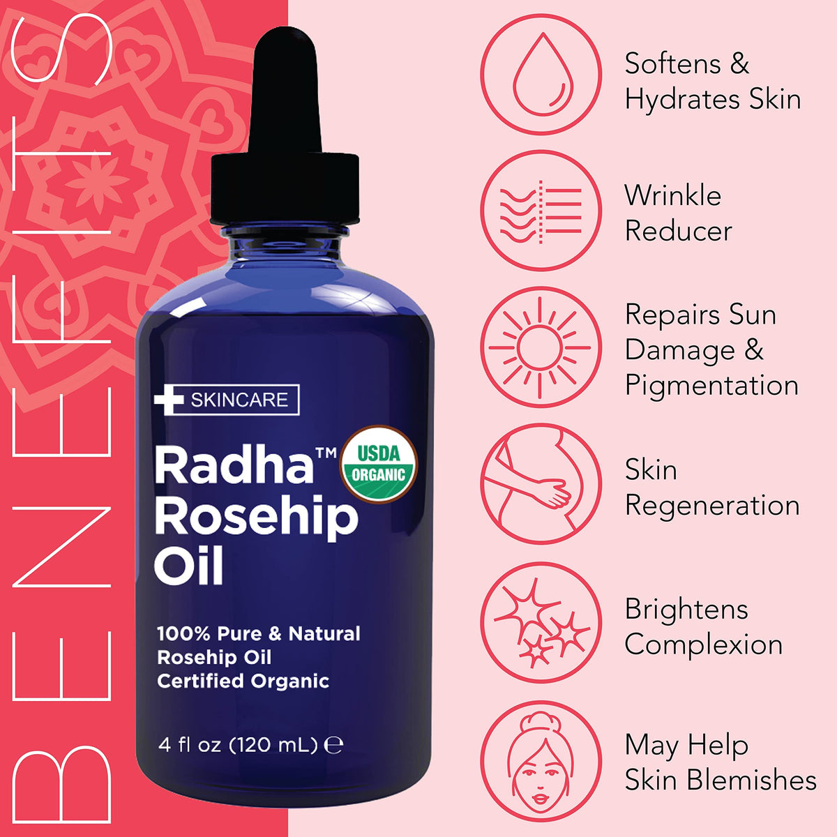 Radha Beauty oil on nails and cuticles demonstrating strengthening and moisturizing benefit