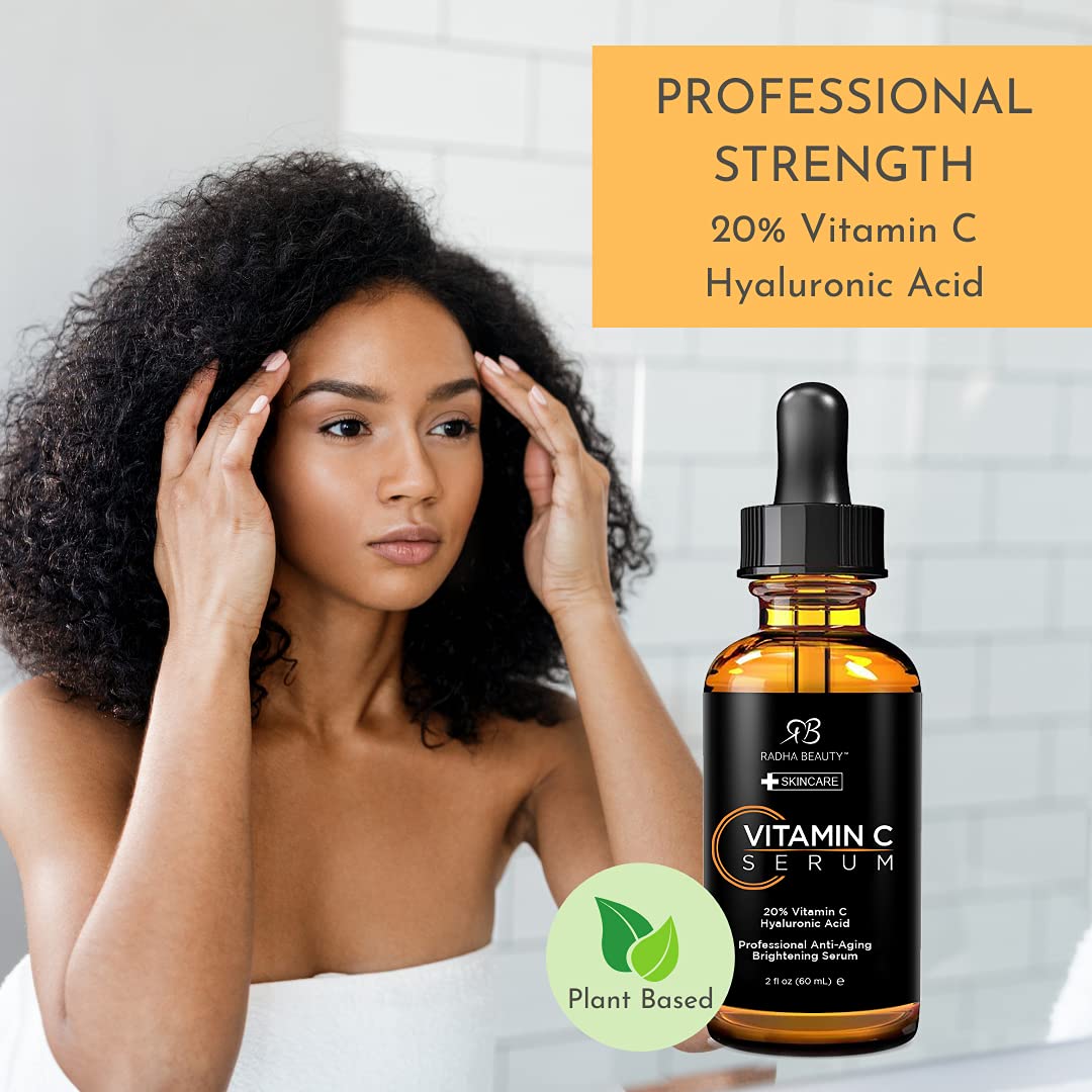 Radha Beauty serum drop on hand showing lightweight texture and hydration