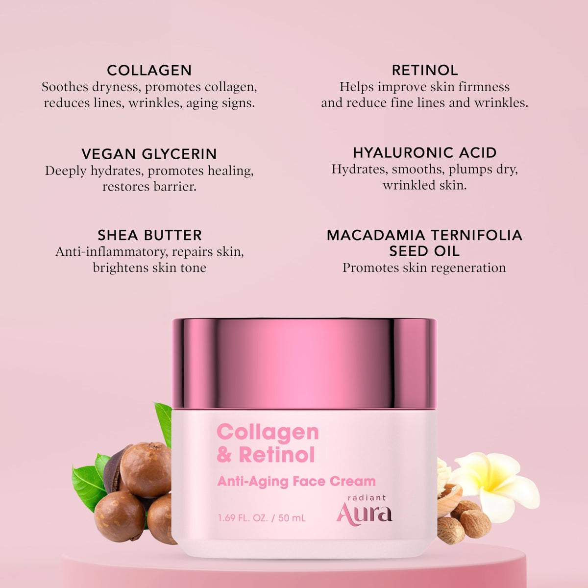 Radiant Aura applying cream on hand to demonstrate spreadability and hydration