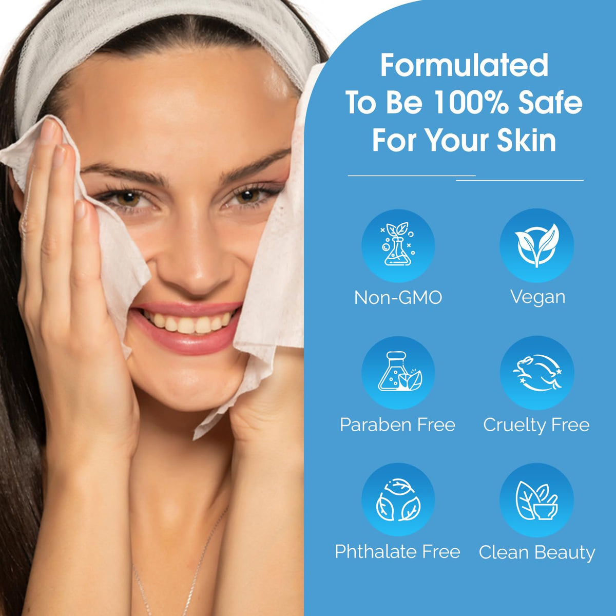 Radiant Aura ingredient label showing hyaluronic acid and ceramides clarity