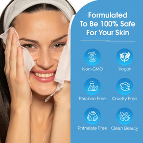 Radiant Aura ingredient label showing hyaluronic acid and ceramides clarity