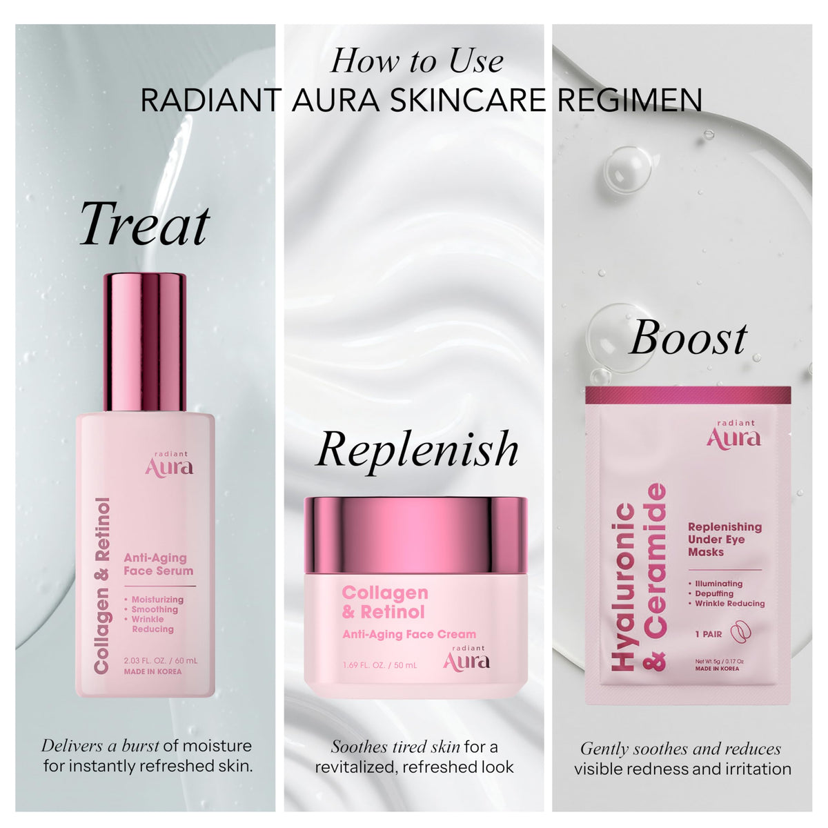 Radiant Aura open jar revealing silky cream texture for immediate smoothing