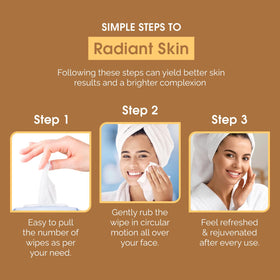 Radiant Aura resealable pack open to keep wipes fresh and portable