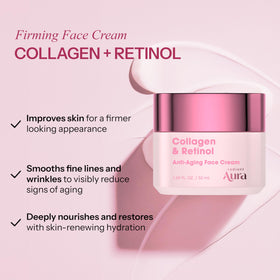 Radiant Aura texture close-up highlighting smooth cream for fast absorption