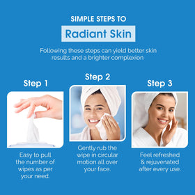 Radiant Aura wipes set in travel bag for gym and flight-ready hydration