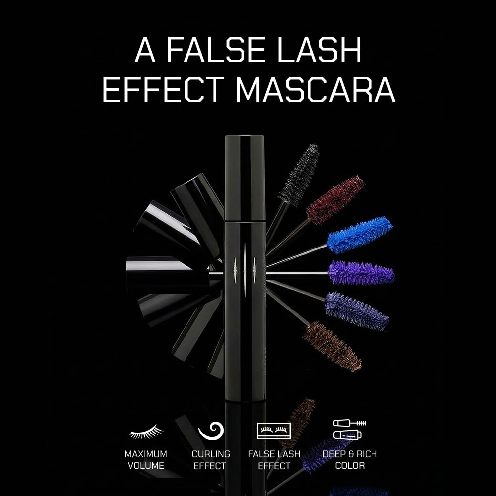 Radiant Professional wand coating lashes illustrating even pigment build