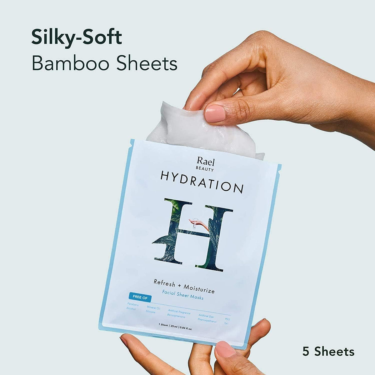 Rael close-up of bamboo sheet texture highlighting soft skin fit