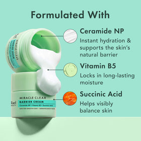 Rael barrier cream pump dispensing a pea-sized amount for controlled, no-waste use