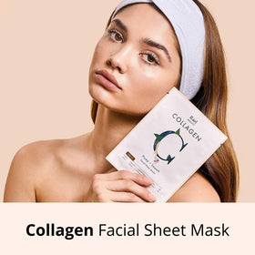 Rael collagen mask fabric texture close-up showing firming-support benefit
