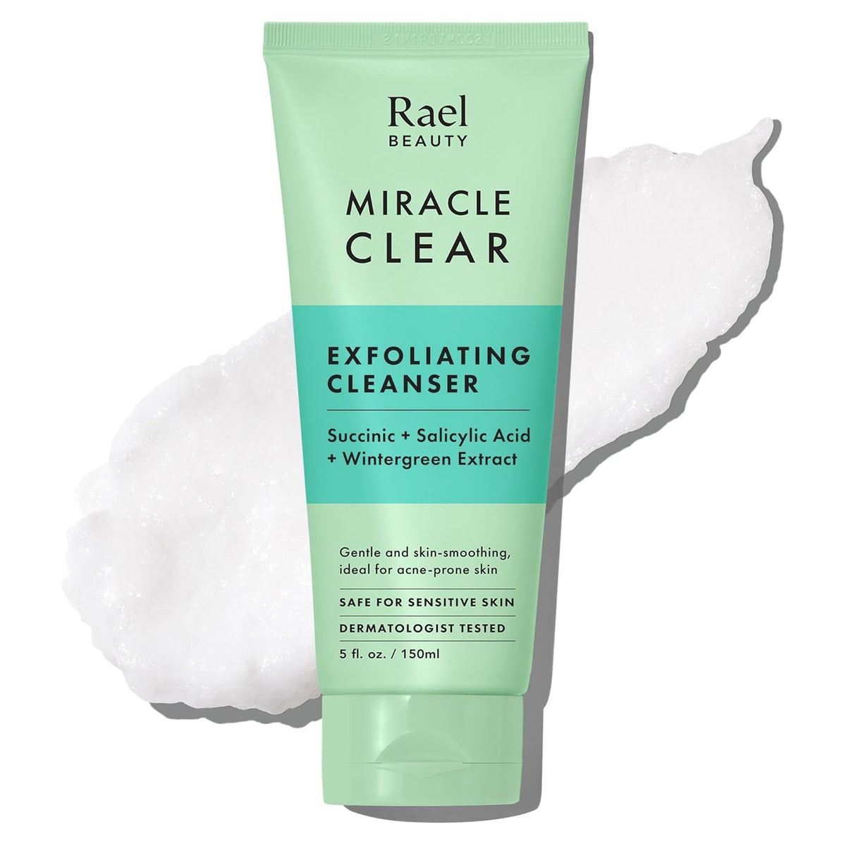 Rael front packaging showing bottle and clear benefits