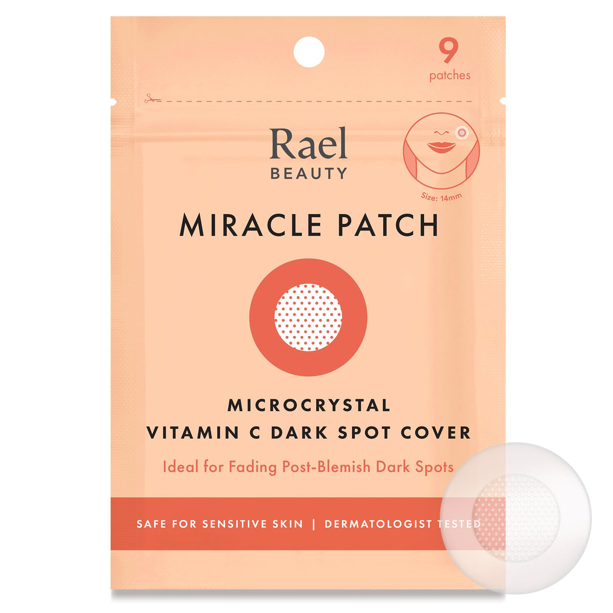 Rael front packaging showing product and clear benefit for dark spots