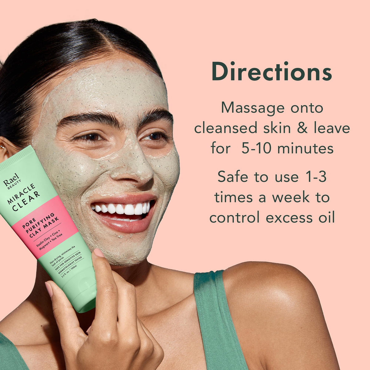 Rael tea tree leaves ingredient shot highlighting clarifying, oil-regulating benefit