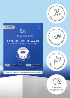 Rael close-up ingredient label showing niacinamide and ceramide