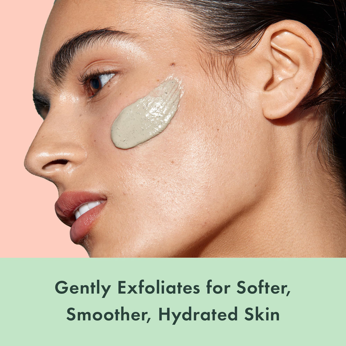 Rael mask pouring onto hand illustrating gentle exfoliation and application ease