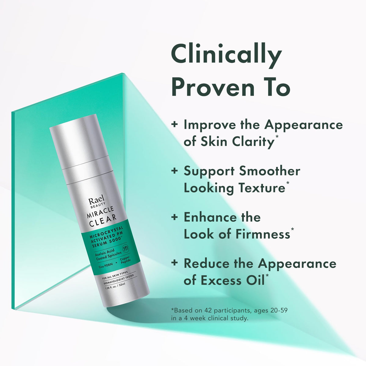 Rael product label with ingredients list visible, communicates active clarity