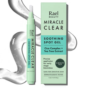 Rael front packaging showing compact spot gel, travel-ready convenience