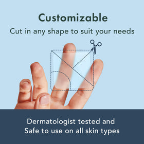 Rael patch applied on facial skin showing discreet protection benefit