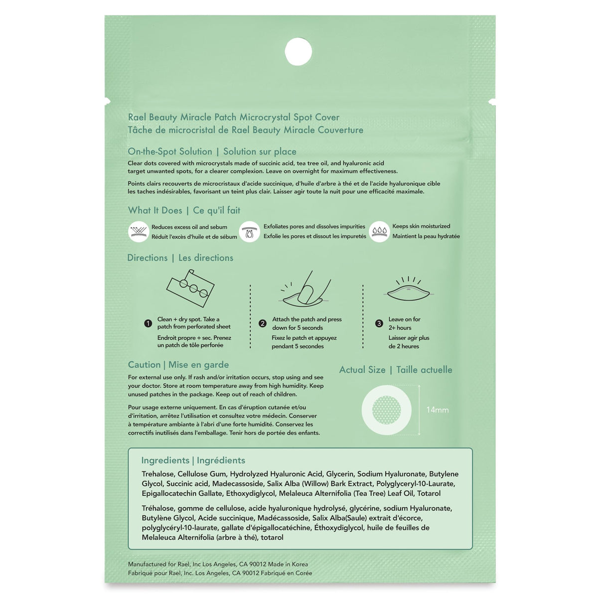 Rael open pack with individual patches visible illustrating hygienic single-use benefit