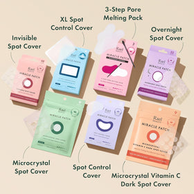 Rael flat-lay packaging with ten patches displayed for convenience