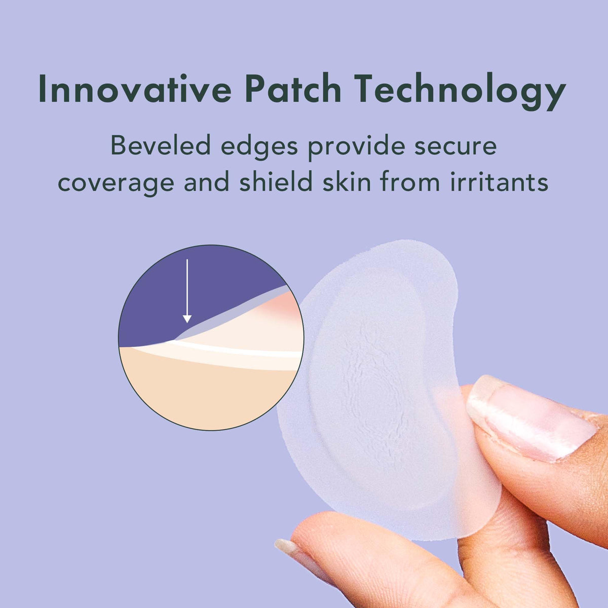 Rael patch applied to nose demonstrating discreet protection benefit