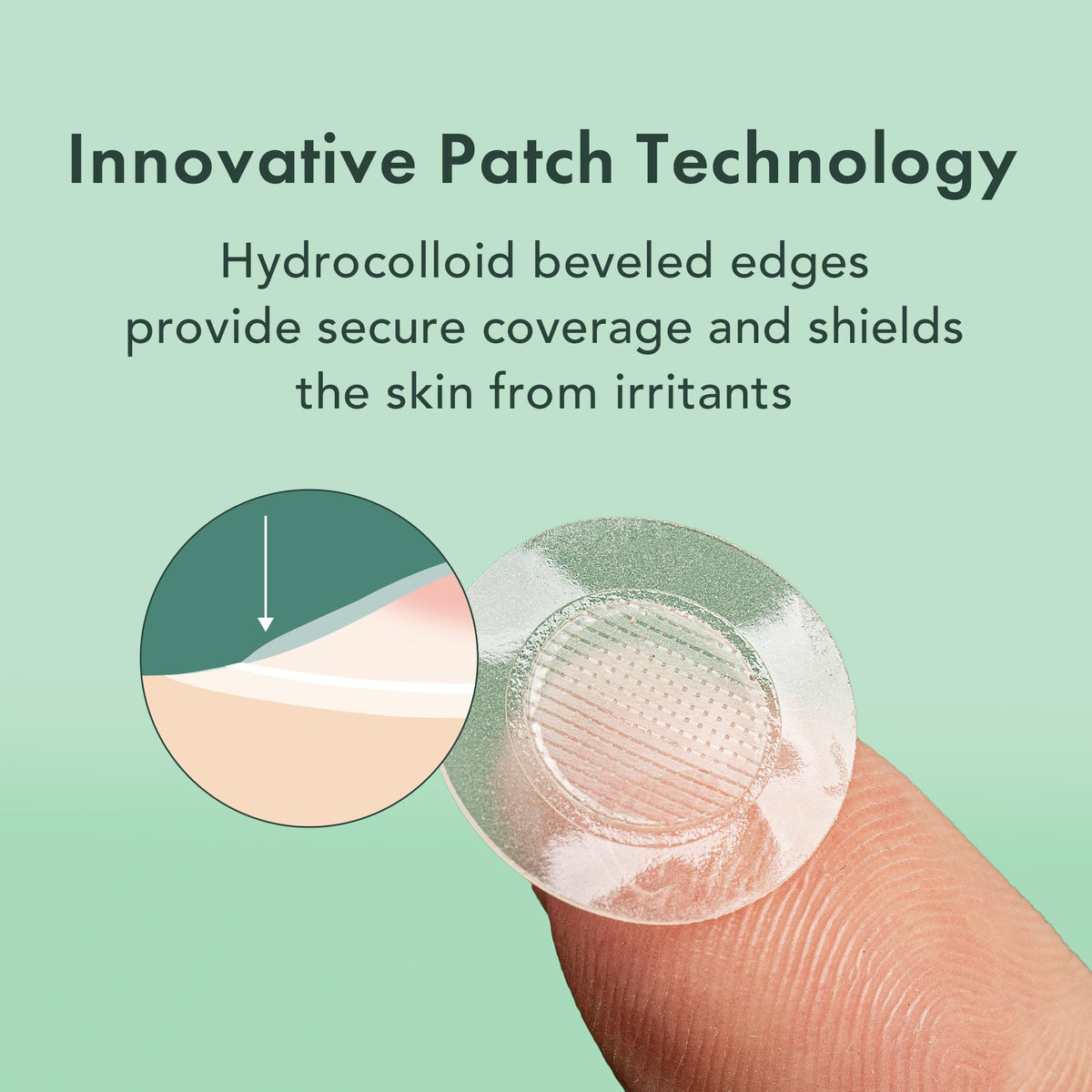 Rael patch worn on cheek in daylight for discreet coverage benefit
