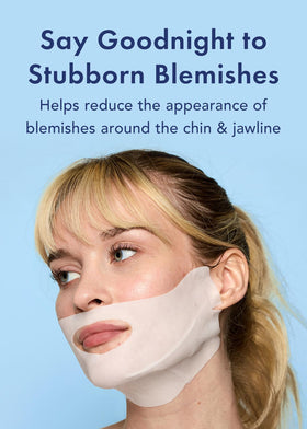 Rael close-up of chin mask texture highlighting gentle delivery