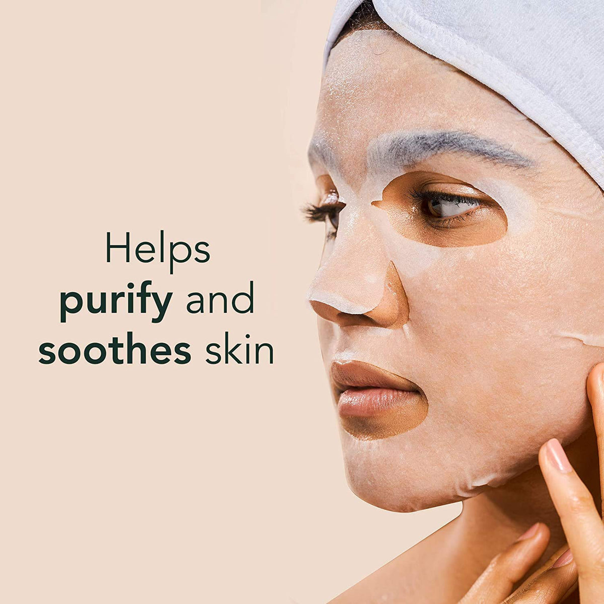 Rael mask serum being poured to show concentrated hydration