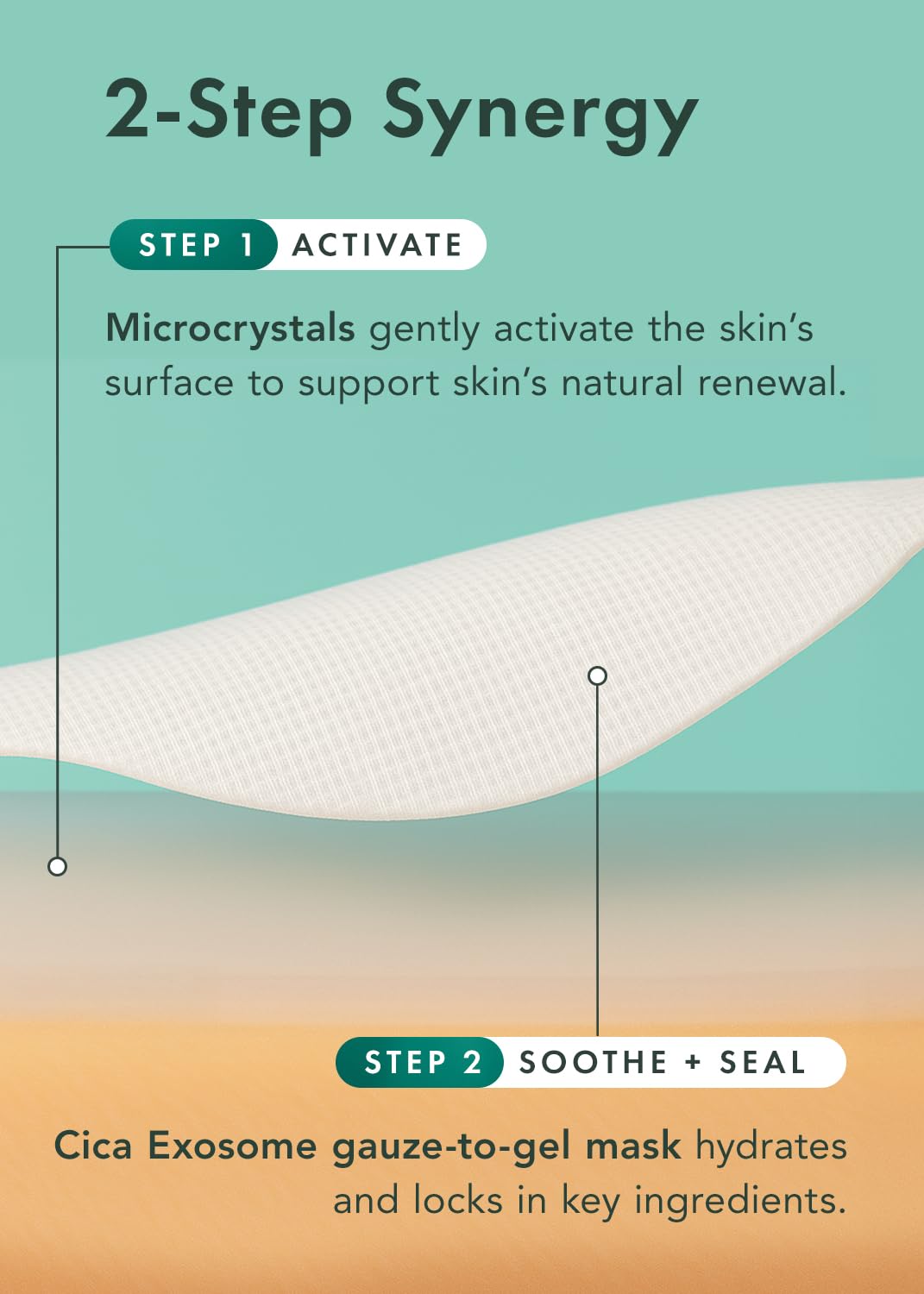 Rael gauze-to-gel mask texture locking in hydration