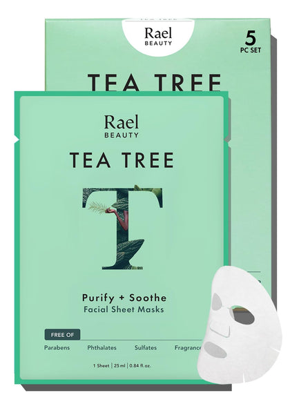 Rael front packaging showing mask benefits and clean ingredients