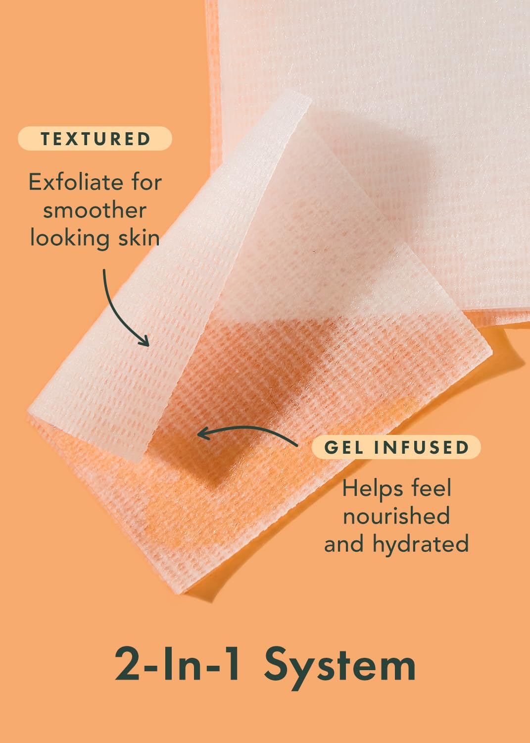 Rael pad being applied to face for quick sheet-mask hydration