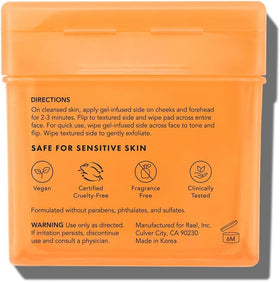 Rael pads packed in travel pouch for on-the-go simplified skincare