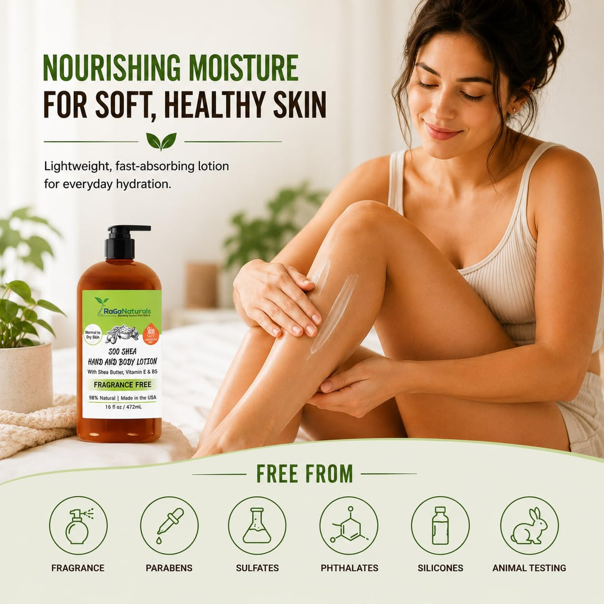 RaGaNaturals pump detail unlocked demonstrating easy dispensing benefit