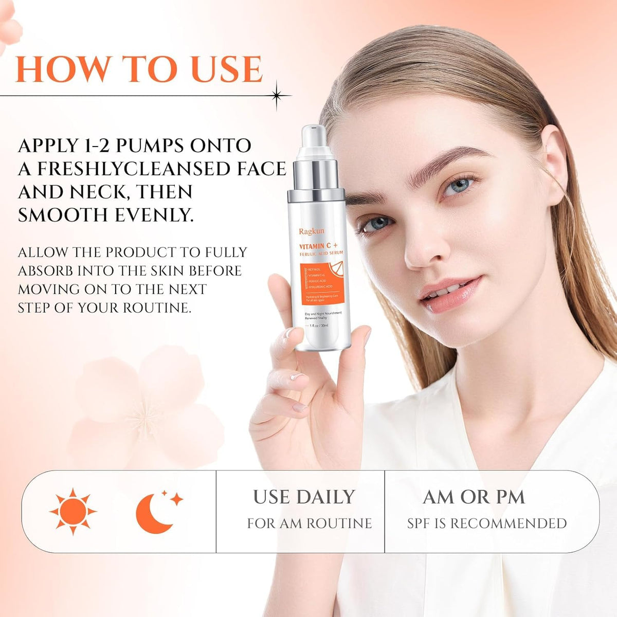 Ragkun serum applied on hand demonstrating smooth spread and hydration