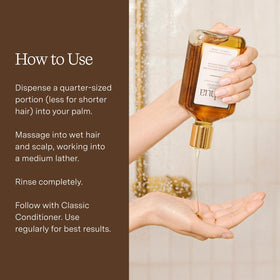 Rahua bottle staged in shower showing everyday use and practical routine benefit