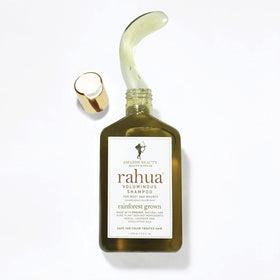 Rahua bottle with lemongrass and eucalyptus showing botanical origins