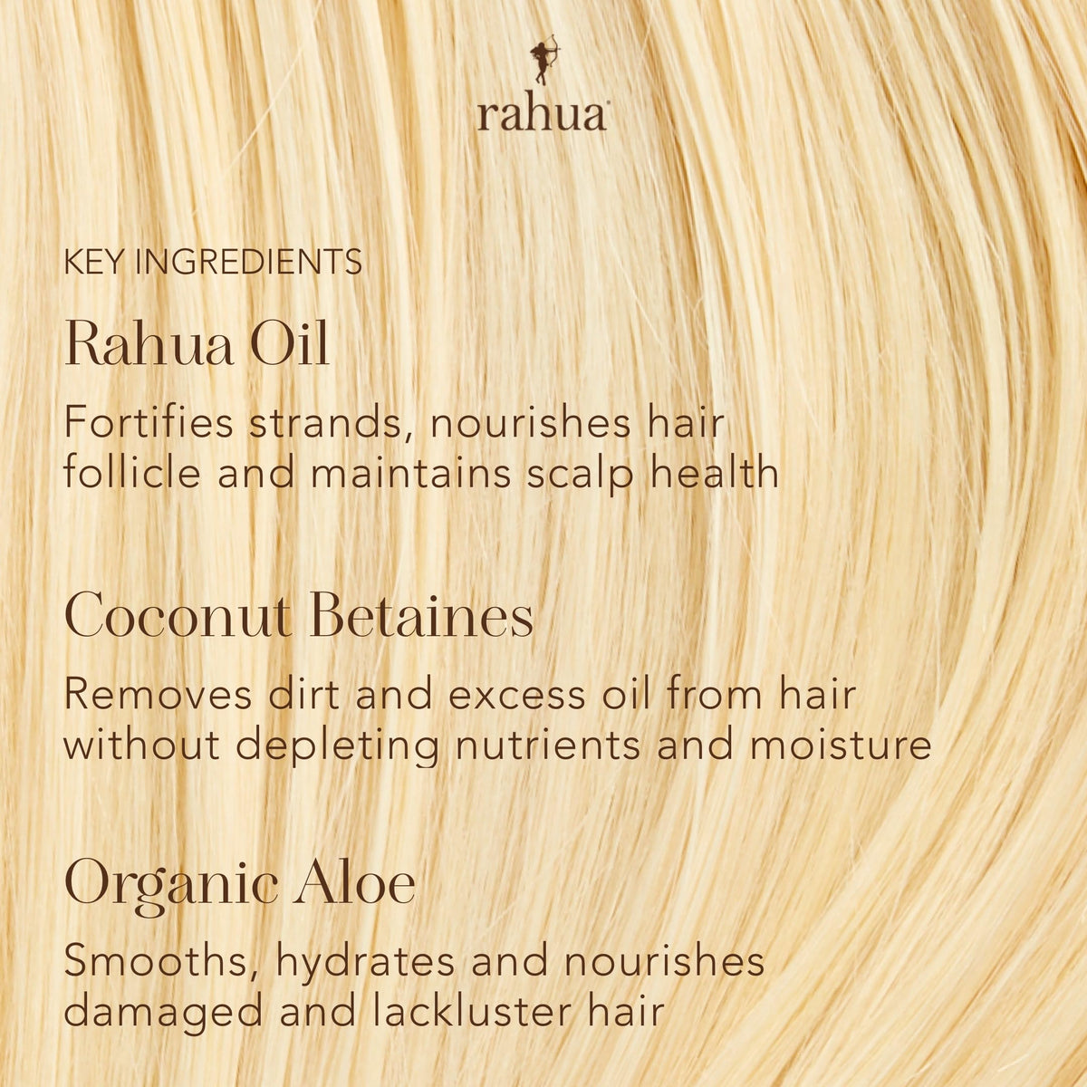 Rahua conditioner creamy texture close-up illustrating lightweight slip and detangling benefit
