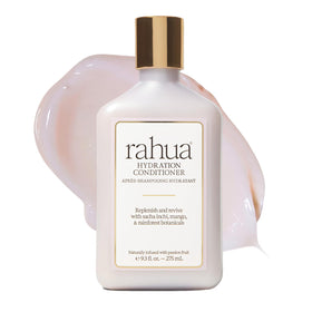 Rahua hydration conditioner front packaging showing brand and product benefits