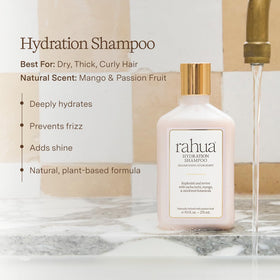 Rahua creamy lather texture demonstrating rich hydration