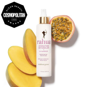 Rahua in-use during salon blowout to prime hair and reduce breakage