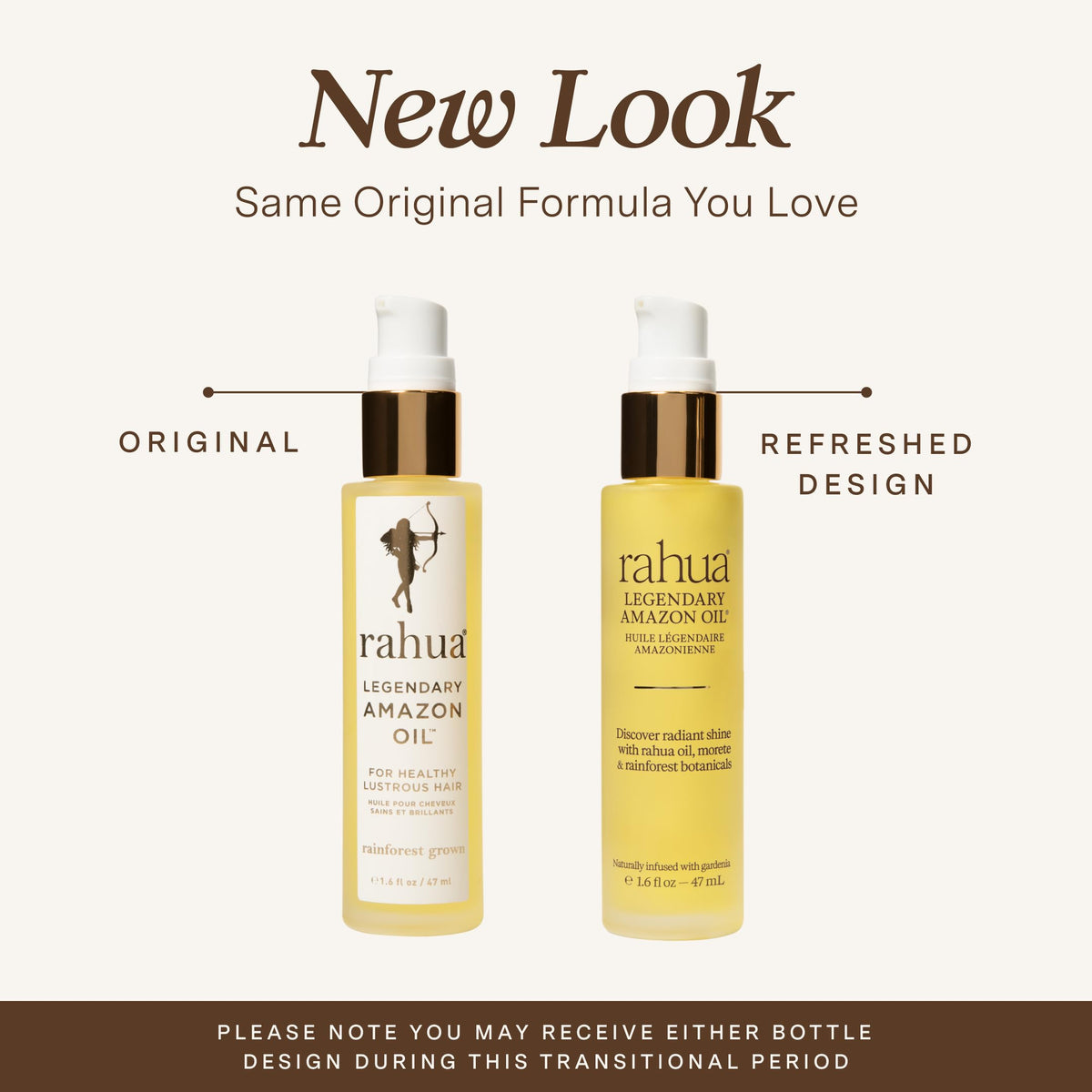 Rahua oil dropper and liquid texture close-up showing lightweight absorbent finish