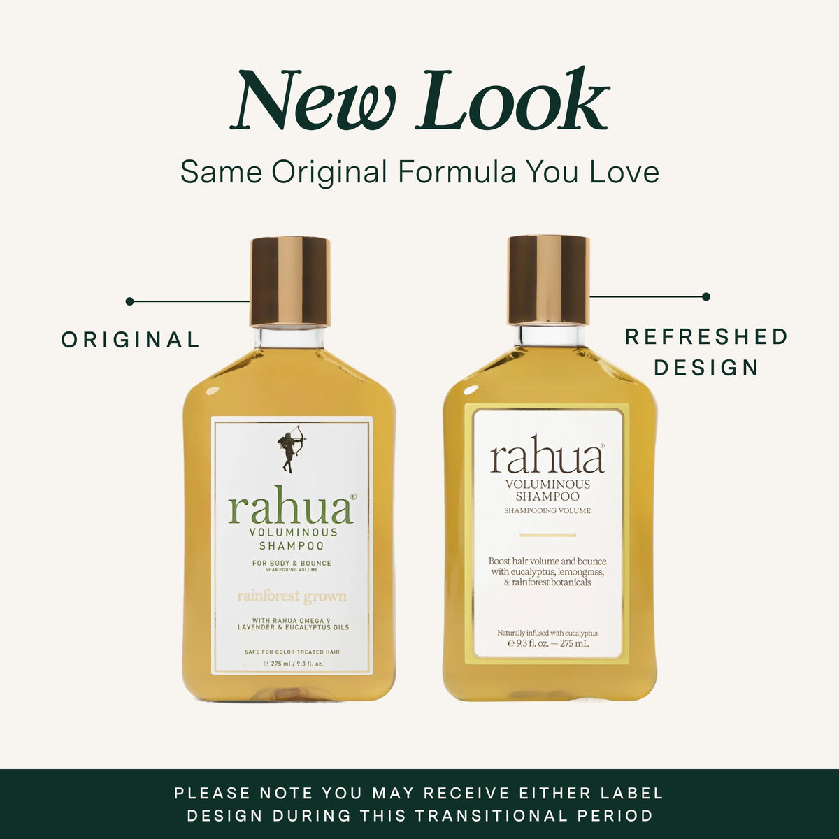 Rahua label close-up highlighting natural ingredient claims