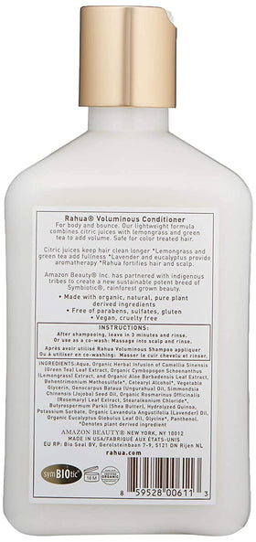Rahua conditioner rinsing from hair to show clarifying, non-greasy finish