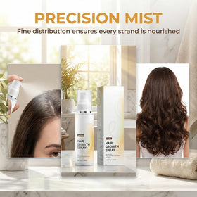 Lifestyle image of RAIFIN in-use demonstrating targeted scalp application benefit