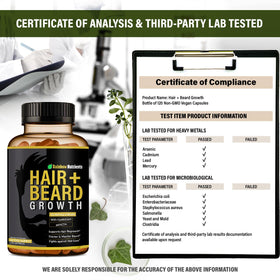 Rainbow Nutrients conceptual before and after beard display demonstrating fuller look