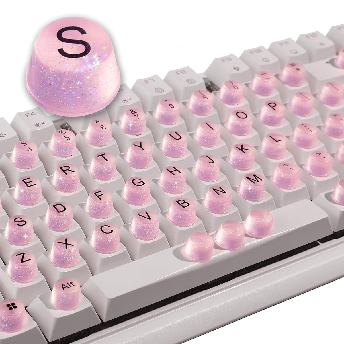 Raised Button front packaging showing pink 64pcs set and benefit protection