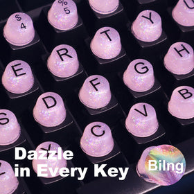 Raised Button in-use typing demonstration for comfort and accuracy