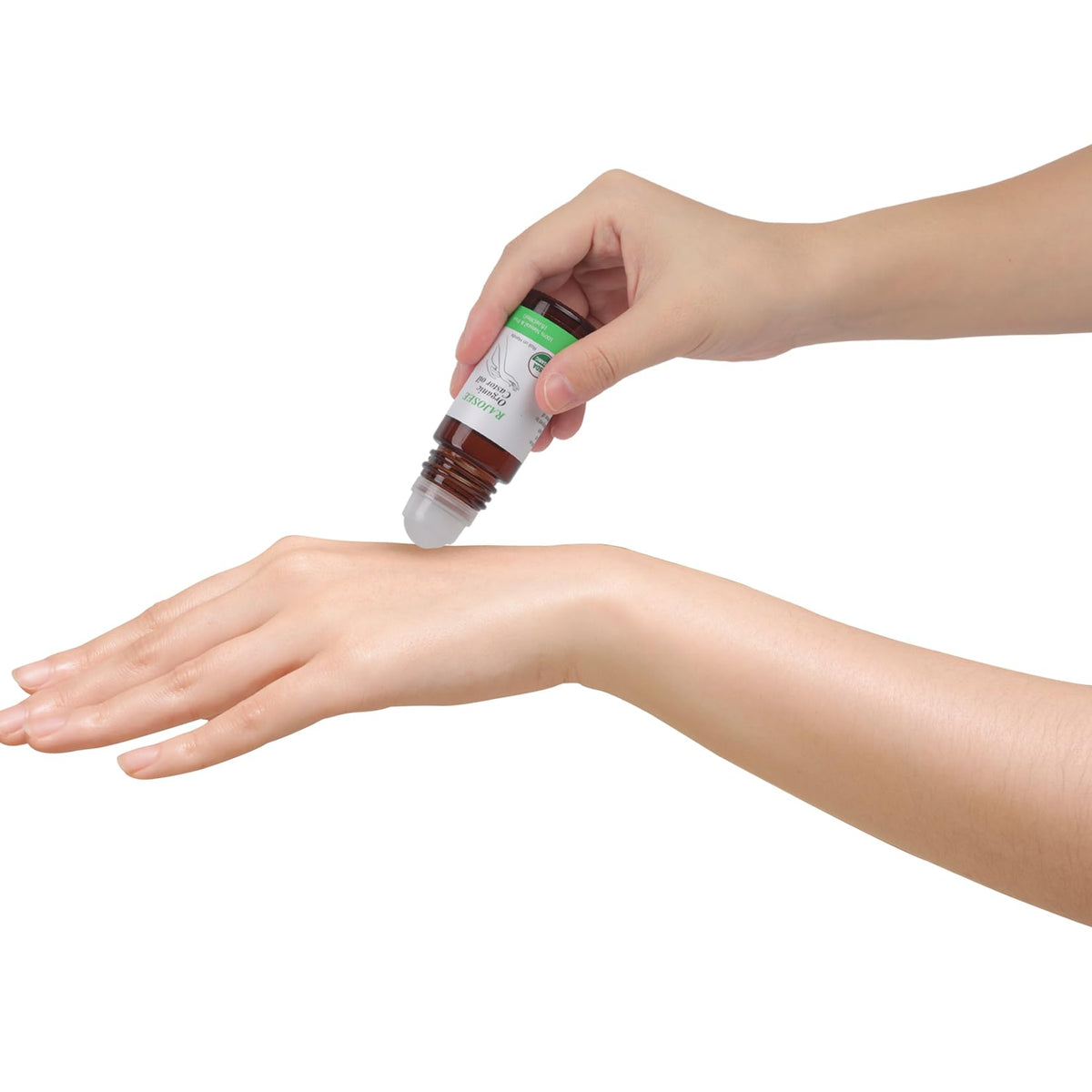 RAJOSEE roller ball close-up highlighting smooth application and precision
