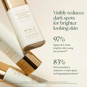 RANAVAT BOTANICS hand applying sunscreen to face demonstrating smooth finish benefit