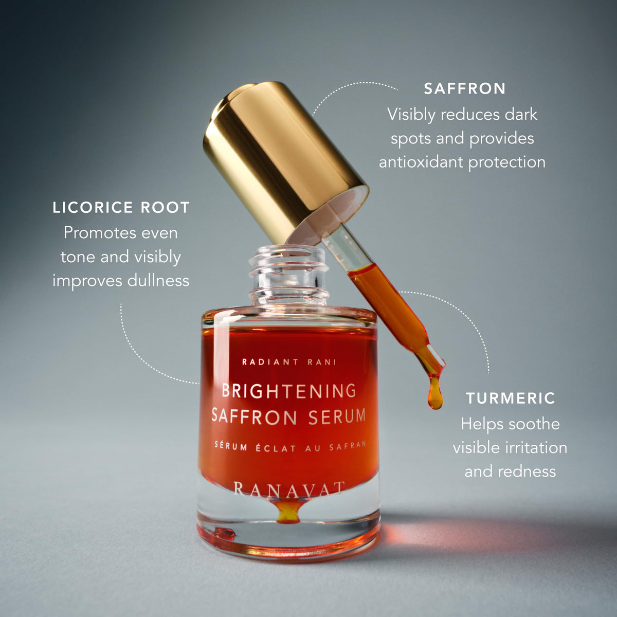 RANAVAT BOTANICS saffron threads close-up emphasizing antioxidant ingredient